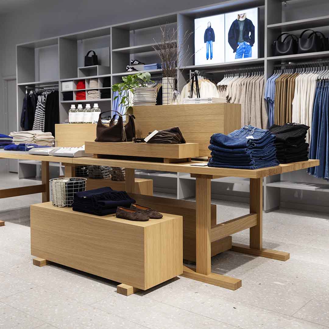 The women's department at ARKET in Frederiksberg Centret.